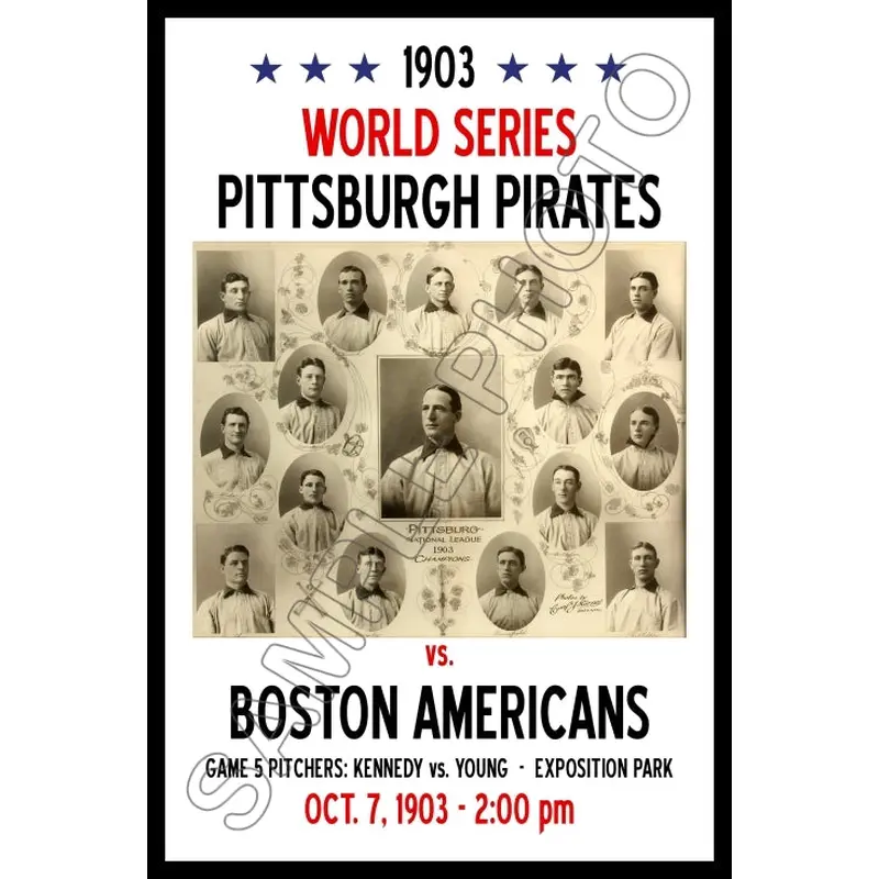1903 World Series Poster 11X17 - Pittsburgh Pirates vs. Boston Americans - 1159
