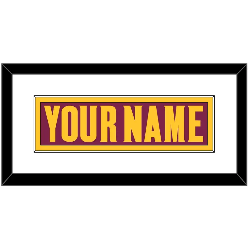 Arizona State Hockey Nameplate - Road Maroon (2021-2023) - Single Mat 1