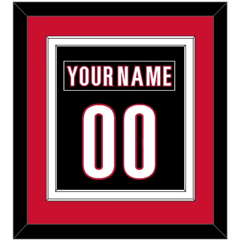 Carolina Nameplate & Number (Back) Combined - Alternate Black - Double Mat 3