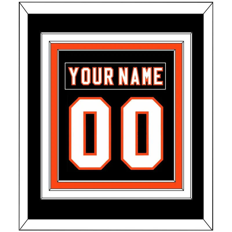 Philadelphia Nameplate & Number (Back) Combined - Road Black (1997-2007) - Triple Mat 2