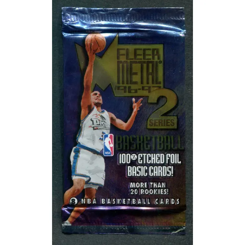 1996/97 Fleer Metal Basketball Series 2 Unopened Pack (Hobby)