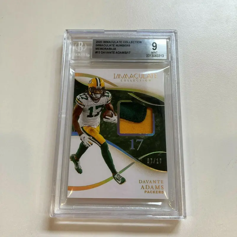 2020 Immaculate Collection Davante Adams RC Game Used Patch #7/17 BGS 9 Mint