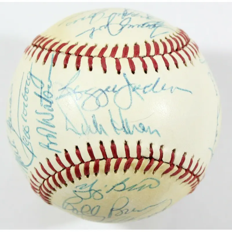 Beautiful 1980 New York Yankees Team Signed American League Baseball JSA COA
