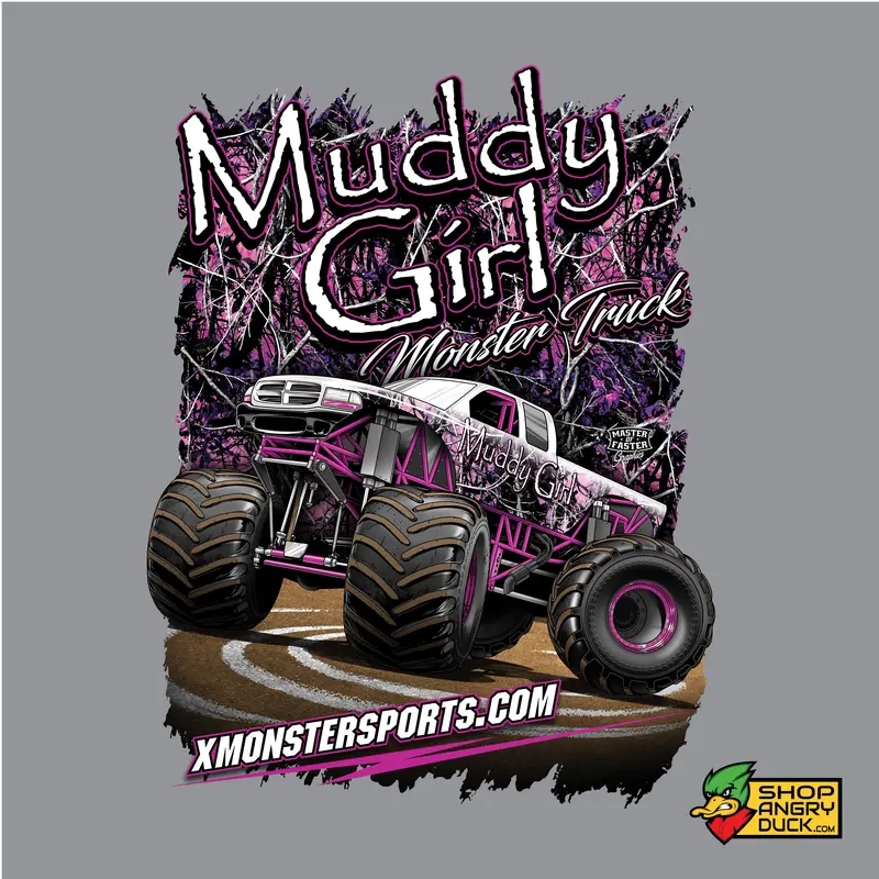 Muddy Girl Monster Truck 16" Custom Wall Decal