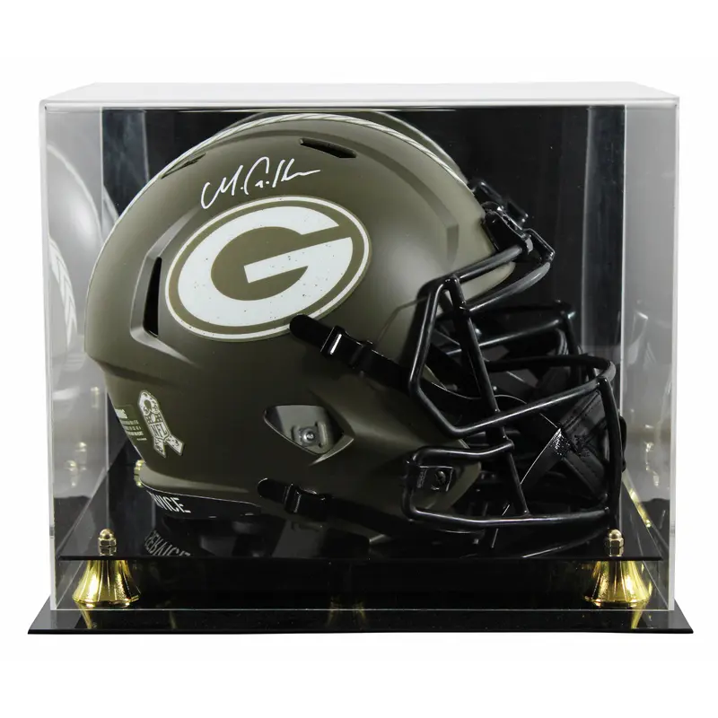 Packers Matthew Golden Signed STS Full Size Speed Rep Helmet W/ Case BAS Witness