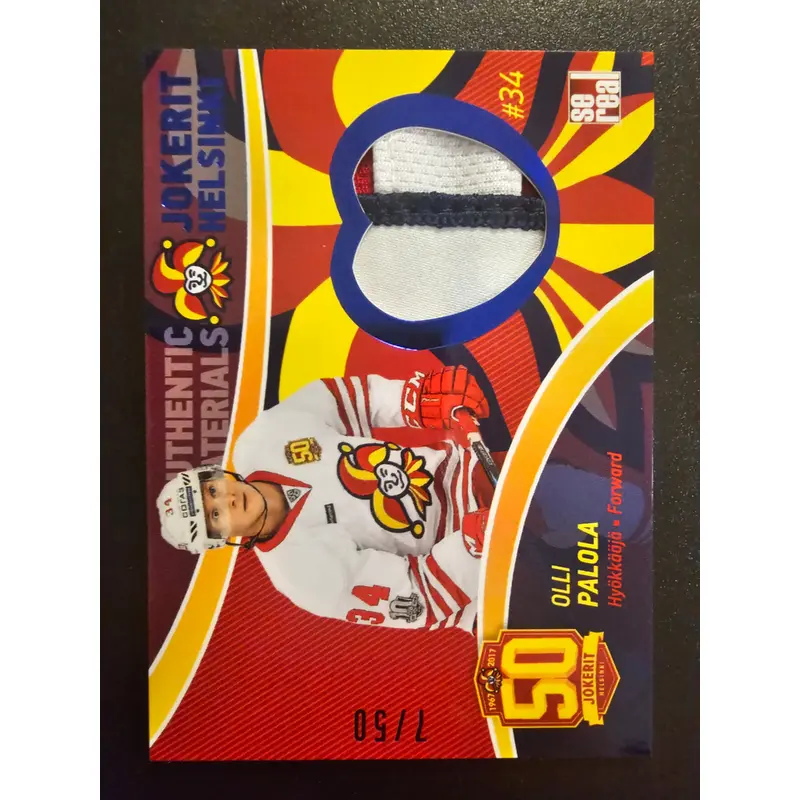 2017-18 Cereal Jokerit Authentic Materials - Olli Palola #JOK-JER-022 /50