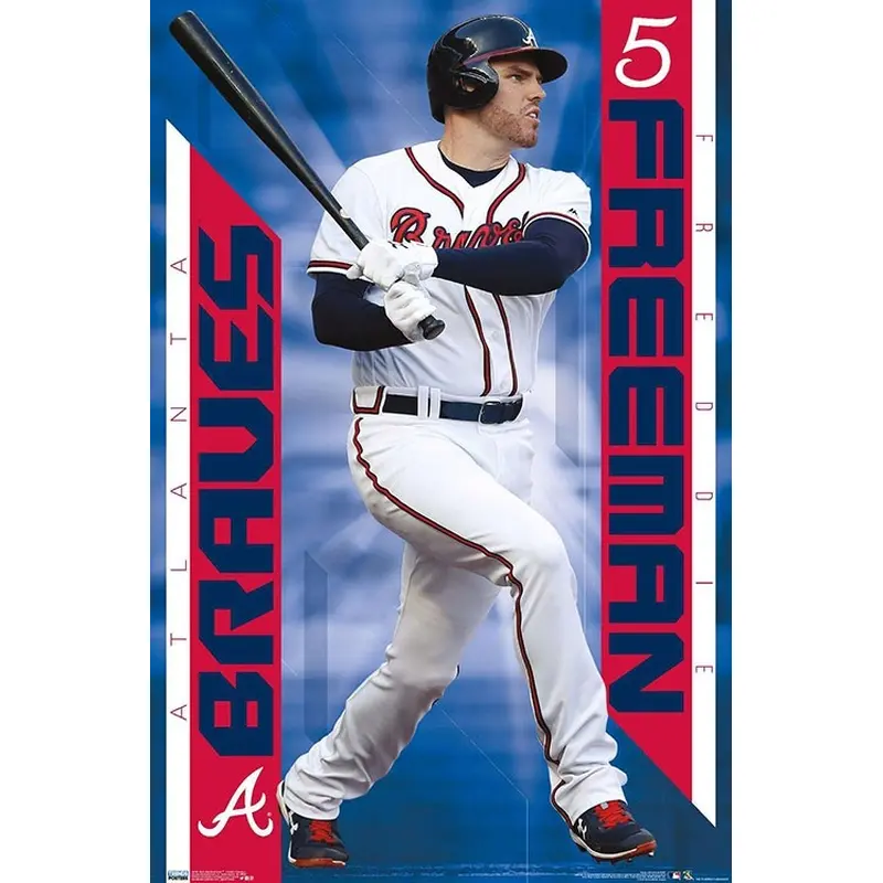 Freddie Freeman "Slugger" Atlanta Braves MLB Baseball Poster - Trends International 2020