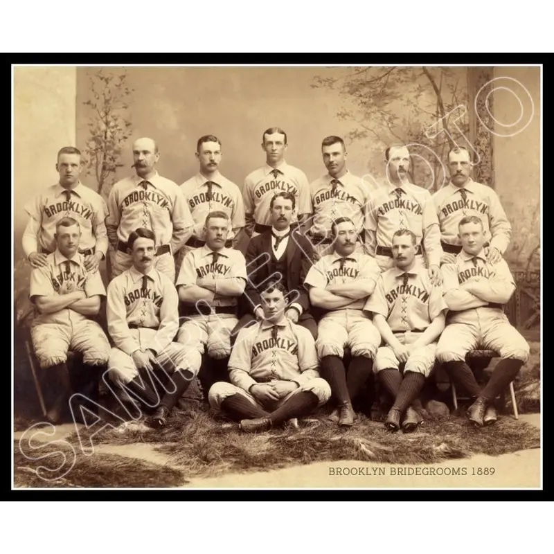 1889 Brooklyn Bridegrooms 8X10 Photo - Dodgers - 1482