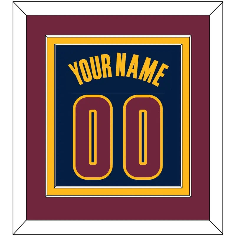 Cleveland Name & Number - Alternate Blue (2014-2017) - Double Mat 5