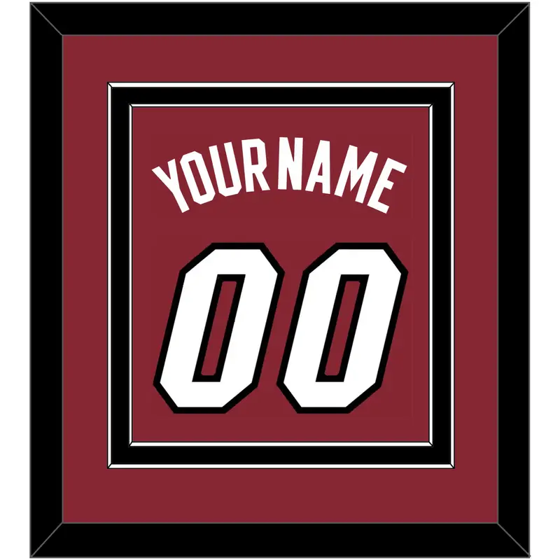 Miami Name & Number - Alternate Red (2009-2017) - Double Mat 3