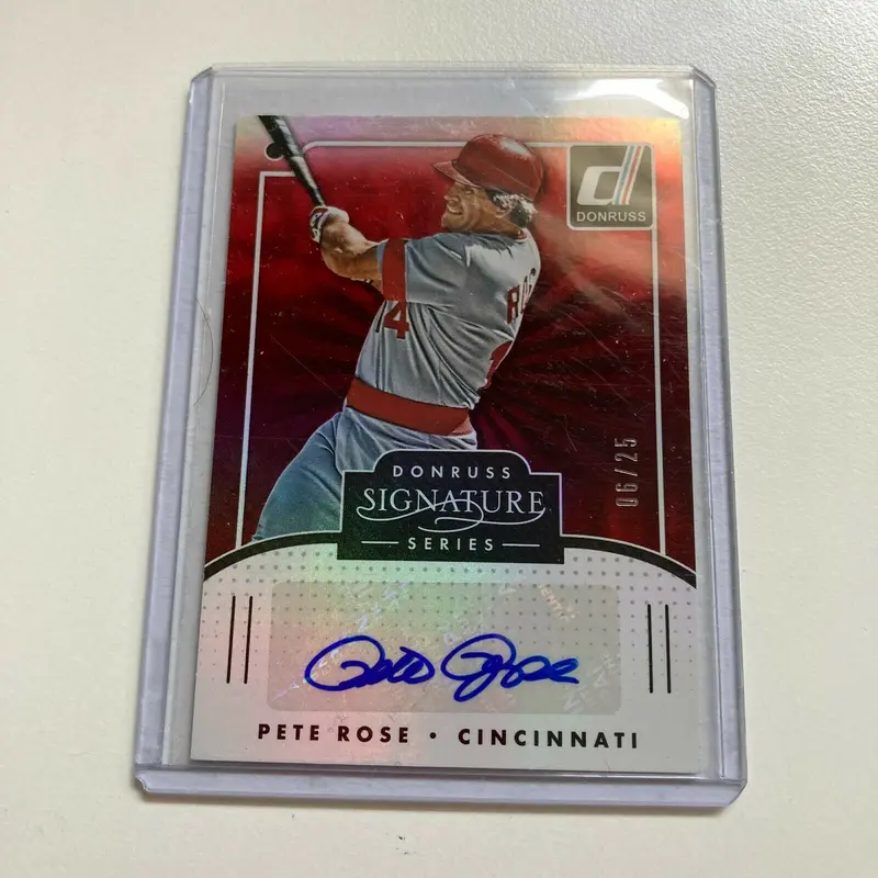 2016 Donruss Signature Pete Rose #6/25 Signed Autographed Baseball Card Auto