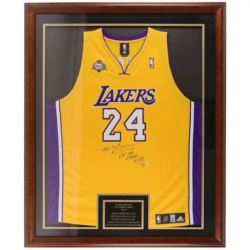 Kobe Bryant 2007-08 NBA MVP Signed Pro Cut Los Angeles Lakers Jersey UDA & JSA