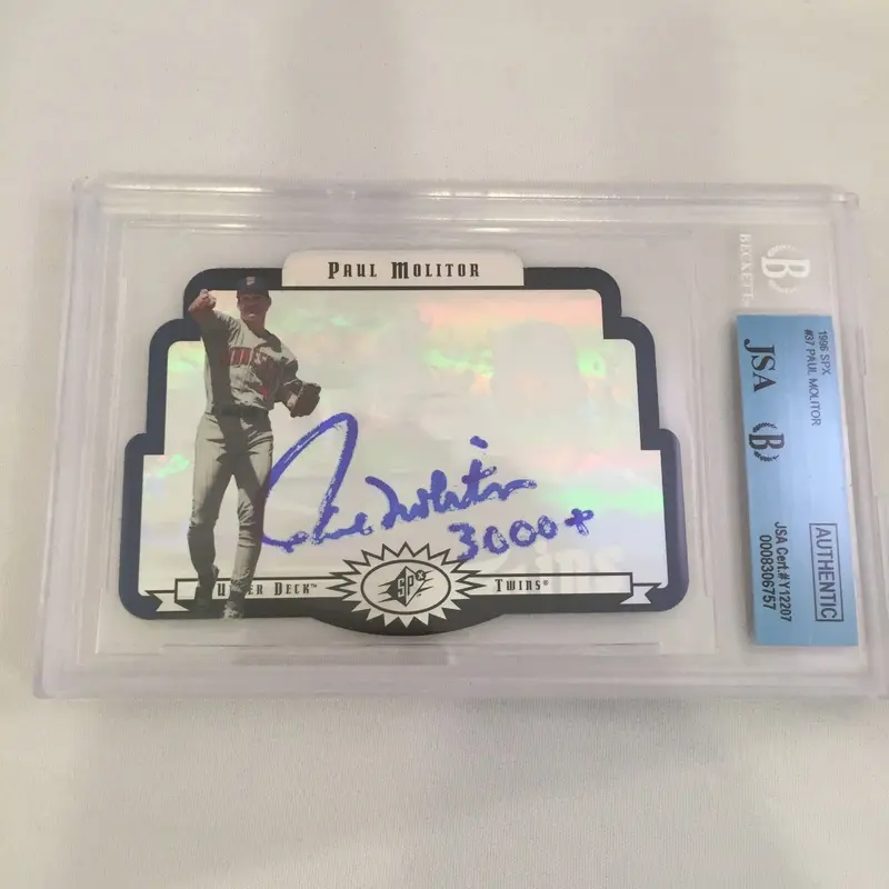 Paul Molitor Signed Autographed 1996 Upper Deck SP Inscribed 3000 Hits BGS