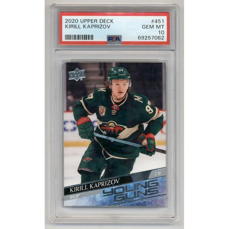 Kirill Kaprizov 2020 Upper Deck RC #451 PSA 10 Gem Mint 7062