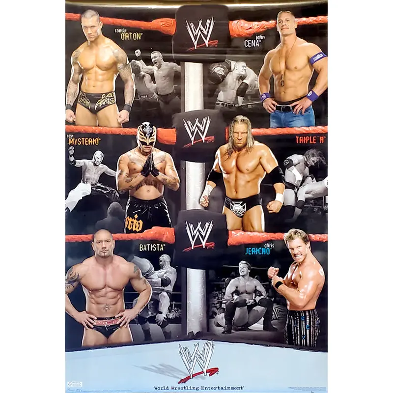 WWE Wrestling "Six Legends" (2009) Superstars in Action Poster - Trends International