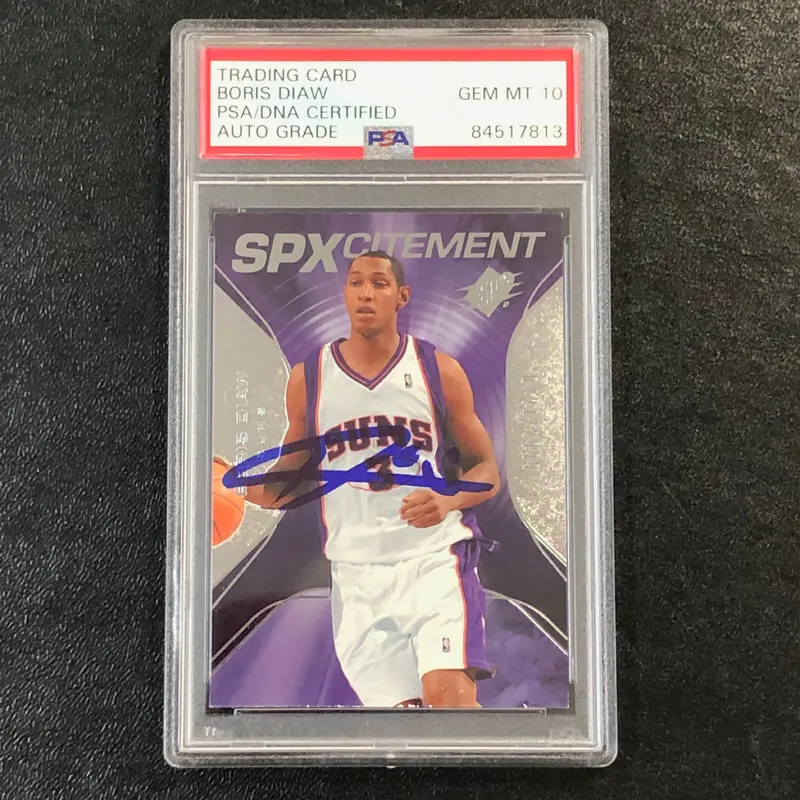2006-07 SPXcitement #SPX-97 Boris Diaw Signed Card AUTO 10 PSA Slabbed Suns