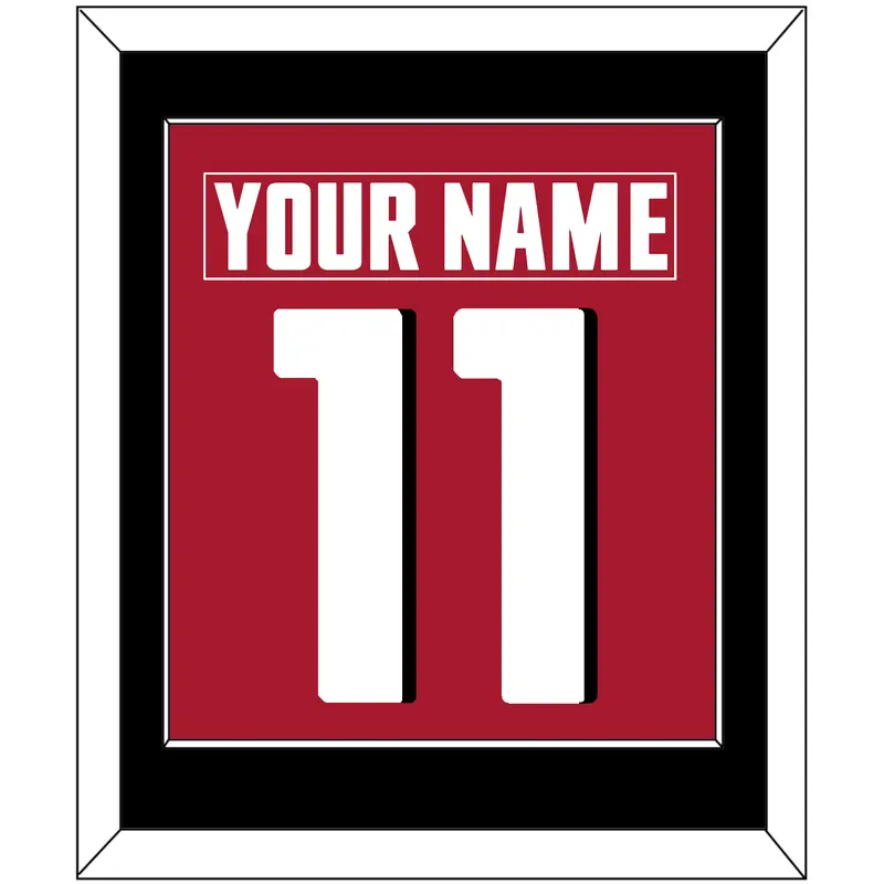 Atlanta Nameplate & Number (Back) Combined - Alternate Red (2020-2022) - Single Mat 2