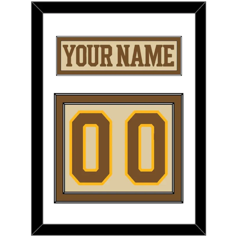 Boston Nameplate & Number (Back) - Centennial Alternate Cream - Double Mat 1