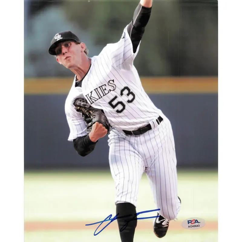 Christian Friedrich signed 8x10 photo PSA/DNA Colorado Rockies Autographed