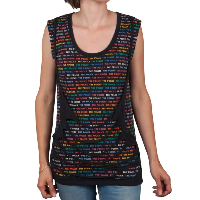 The Police - Logo All-Over Premium Sleeveless Juniors T-Shirt