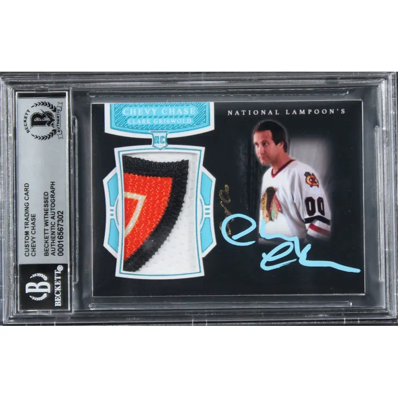 Chevy Chase Christmas Vacation Signed Relic Card Auto 10! BAS Slabbed #16567302