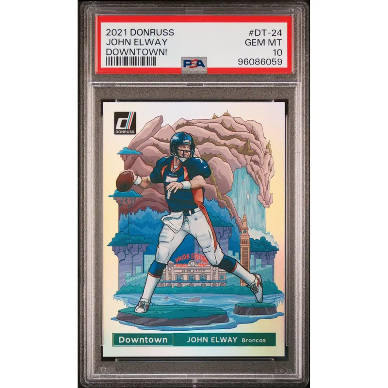 John Elway 2021 Donruss Downtown PSA 10 Gem Mint