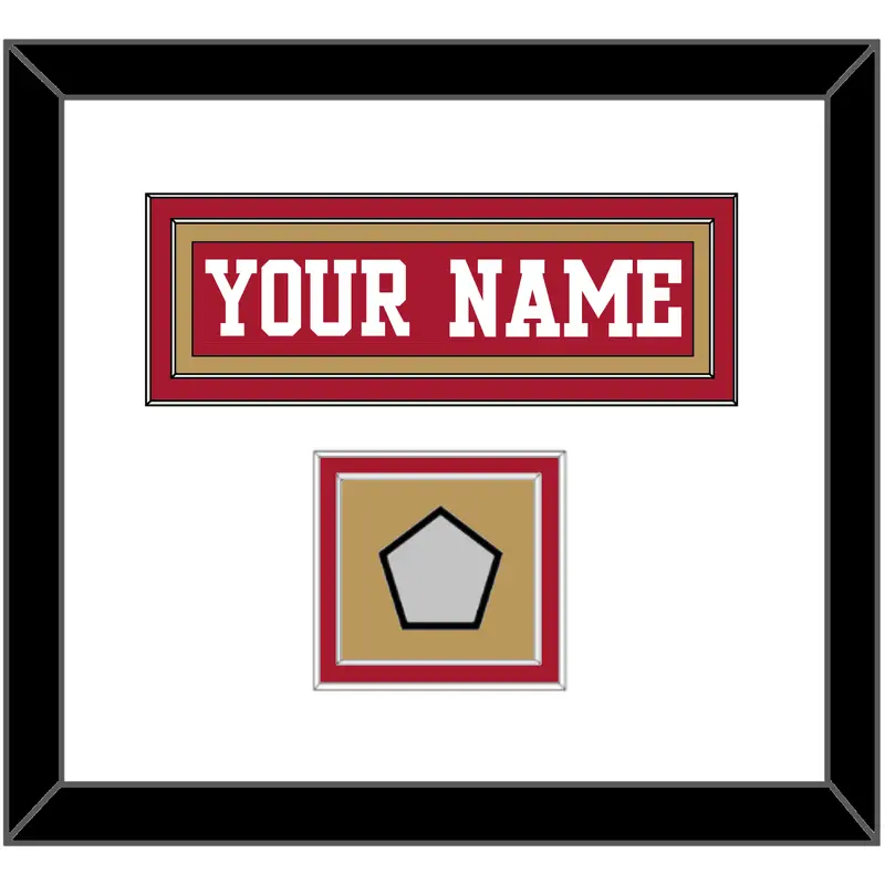 San Francisco Nameplate & Super Bowl Patch - Home Red - Double Mat 1