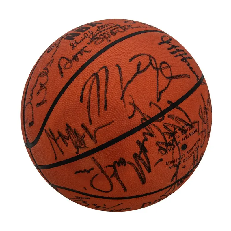 Michael Jordan Magic Johnson 1992 All Star Game Team Signed Basketball Beckett