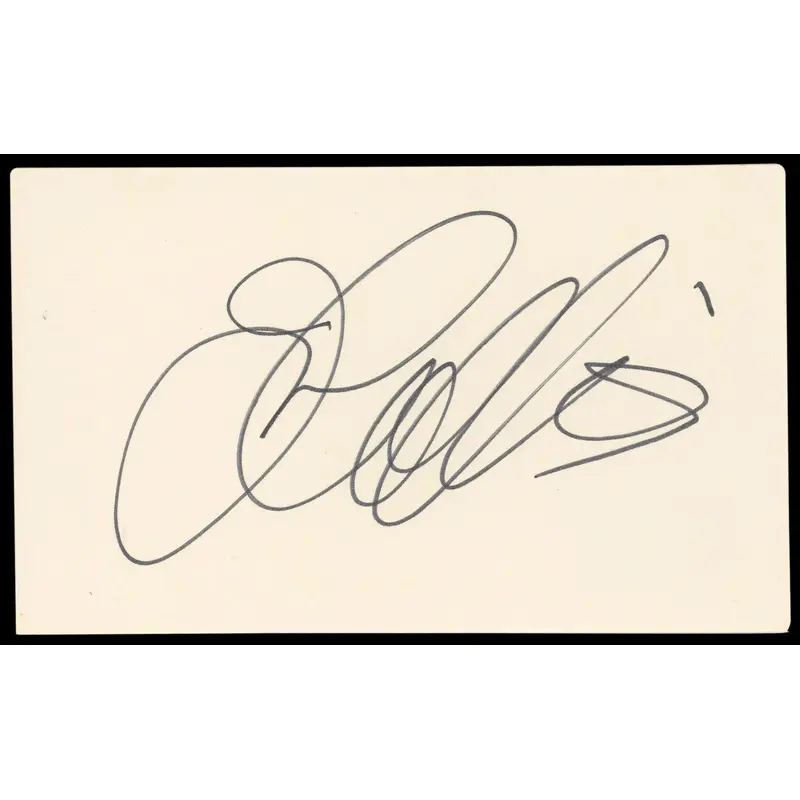 Joan Collins Dynasty Authentic Signed 3x5 Index Card Autographed BAS #BM56989