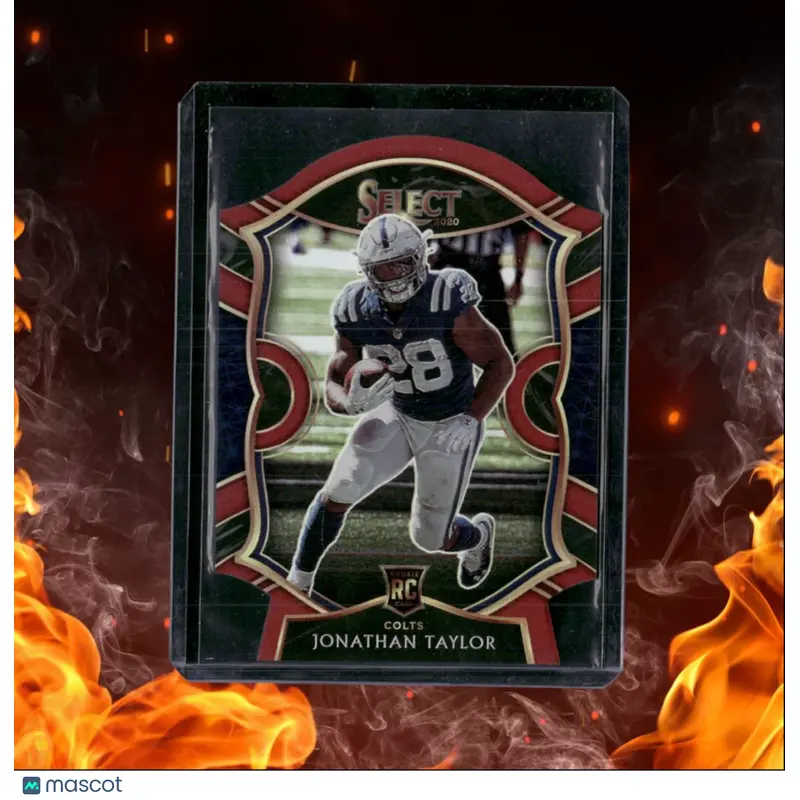 2020 Panini Select Jonathan Taylor Black Red Die-Cut Prizm Rookie #53