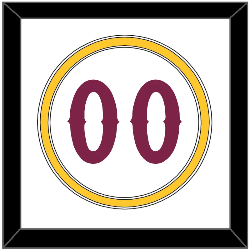 Arizona State Baseball Number - Home White - Double Mat 1