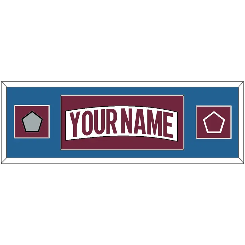 Colorado Nameplate & 2022 Stanley Cup Champions & Logo Patches - Road White - Single Mat 3