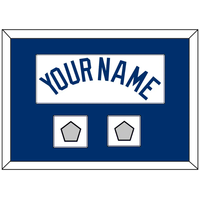 Los Angeles Name & 2 World Series Jersey Patches - Home White (2007-2023) - Single Mat 1