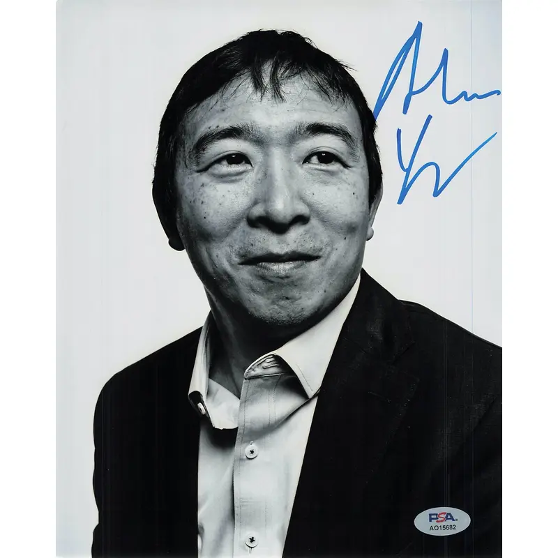 ANDREW YANG signed 8x10 photo PSA/DNA Autographed
