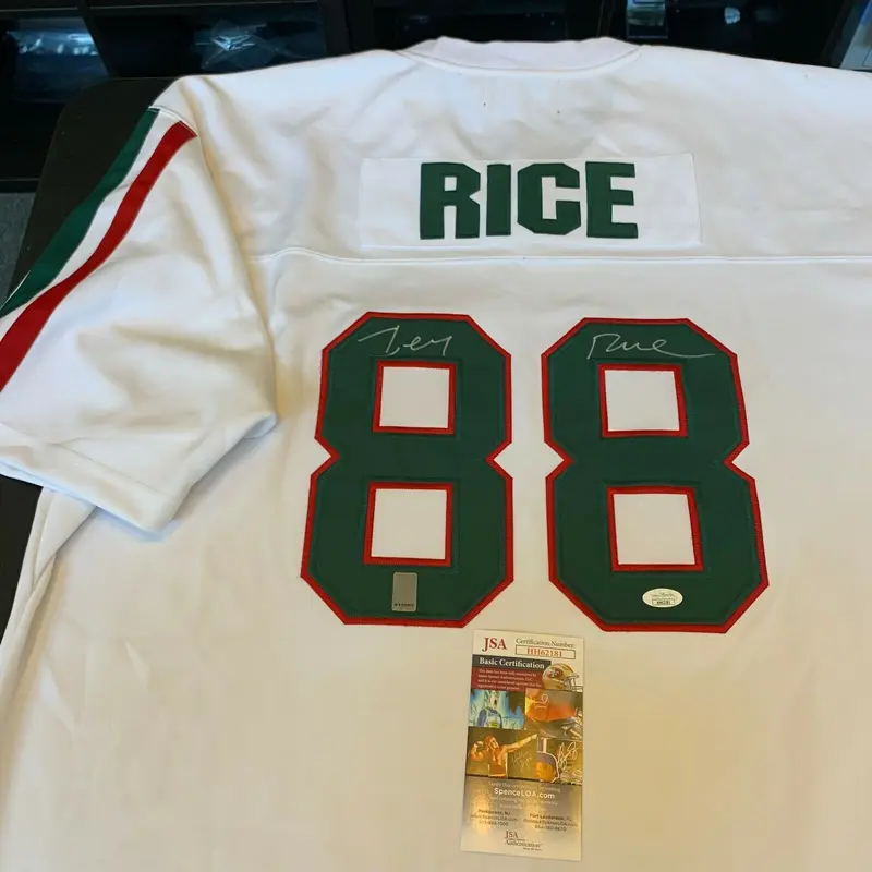 Jerry Rice Signed 1981 Mississippi Valley State Delta Devils College Jersey JSA