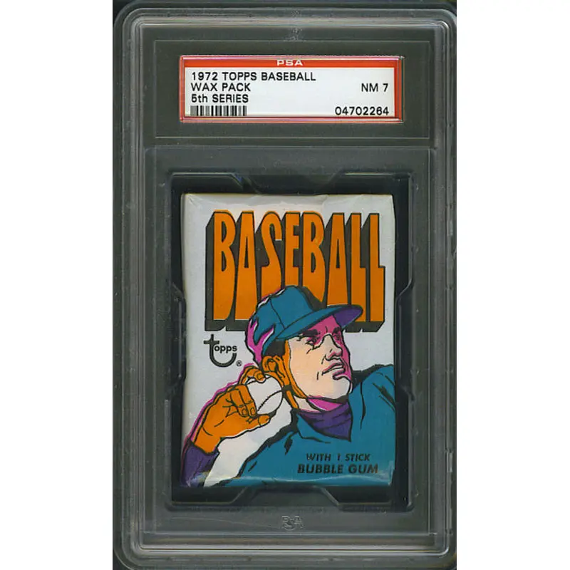 1972 Topps Baseball Unopened Series 5 Wax Pack PSA 7