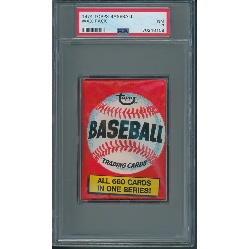 1974 Topps Baseball Unopened Wax Pack PSA 7 *0109