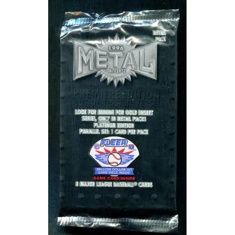 1996 Fleer Metal Universe Baseball Unopened Pack (Retail) (8)