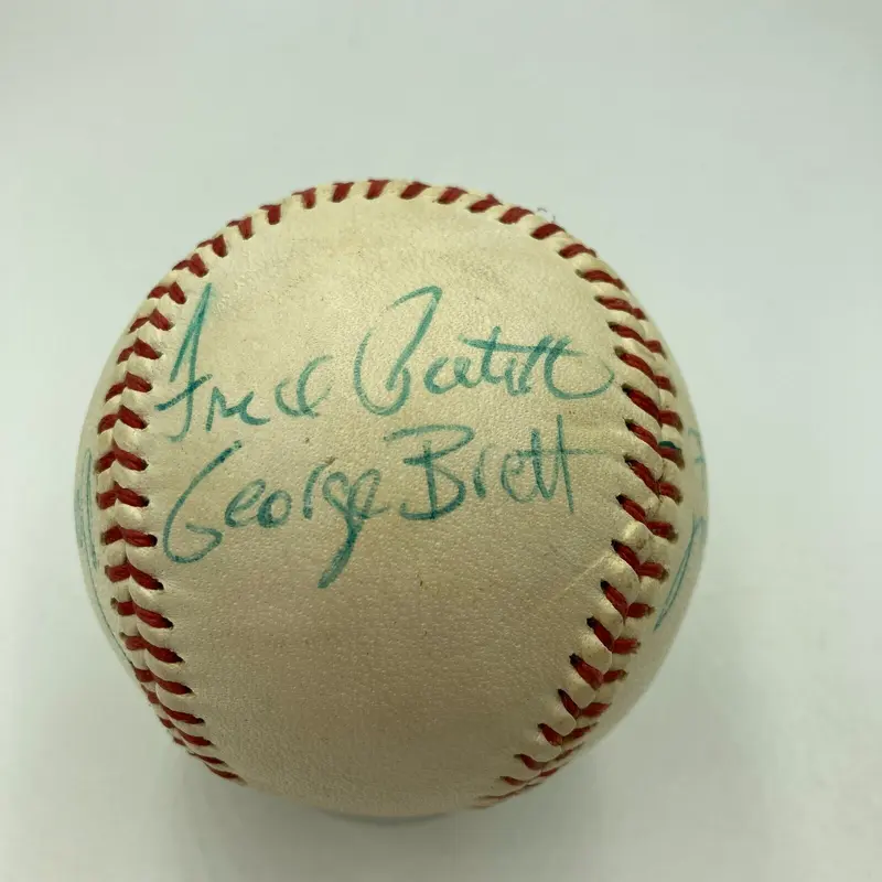 George Brett Rookie 1974 Kansas City Royals Team Signed Baseball