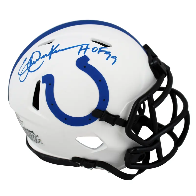 Colts Eric Dickerson HOF 99 Authentic Signed Lunar Speed Mini Helmet BAS Witness