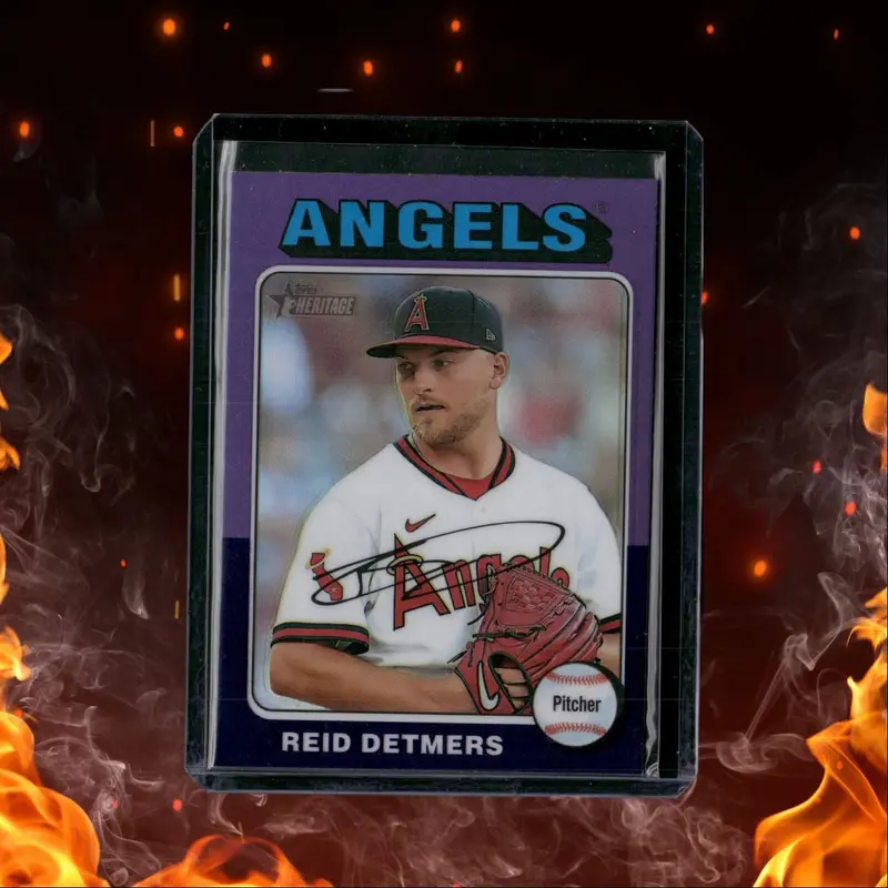 2024 Topps Heritage Purple SP Reid Detmers #422