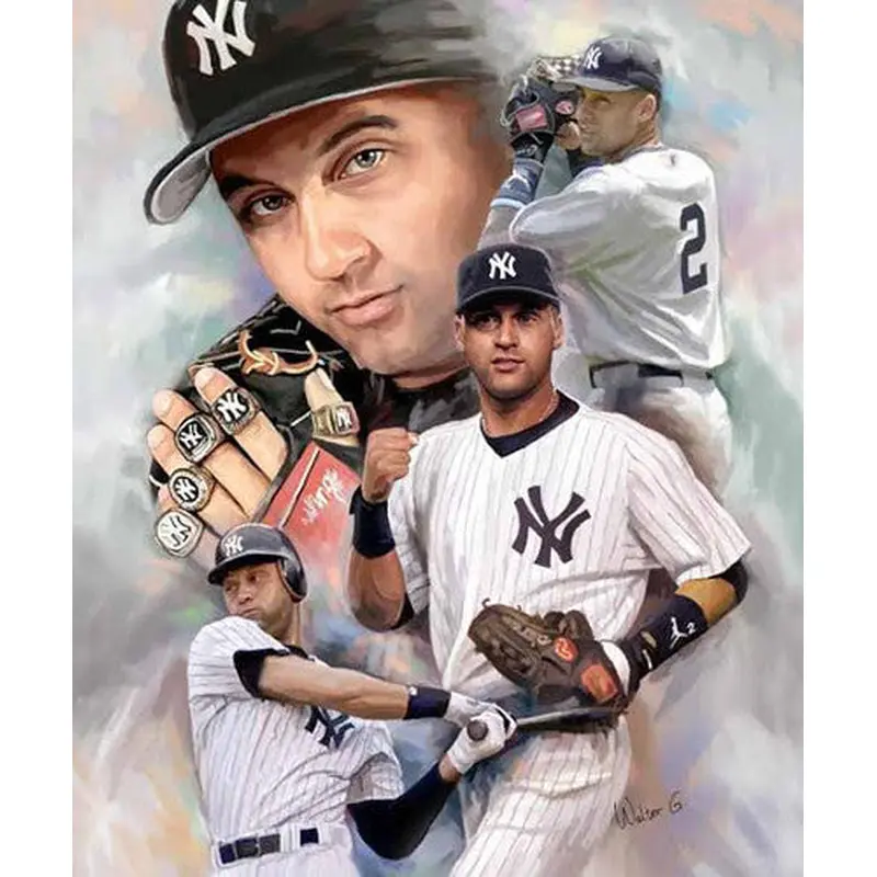 Derek Jeter "Hero, Legend" New York Yankees Premium Poster Print by Wishum Gregory