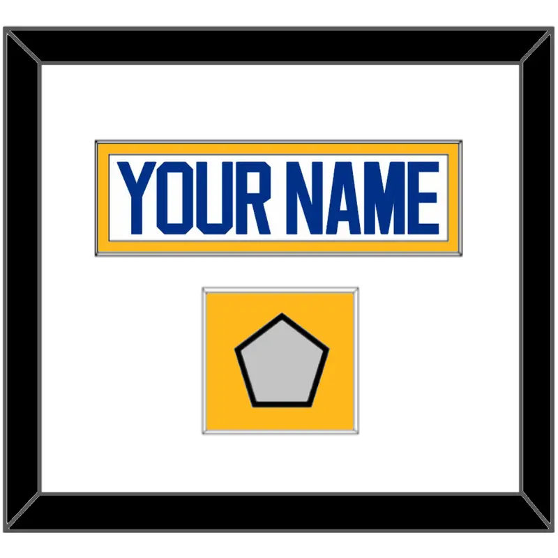 St. Louis Nameplate & Stanley Cup Champions Patch - Road White - Single Mat 2