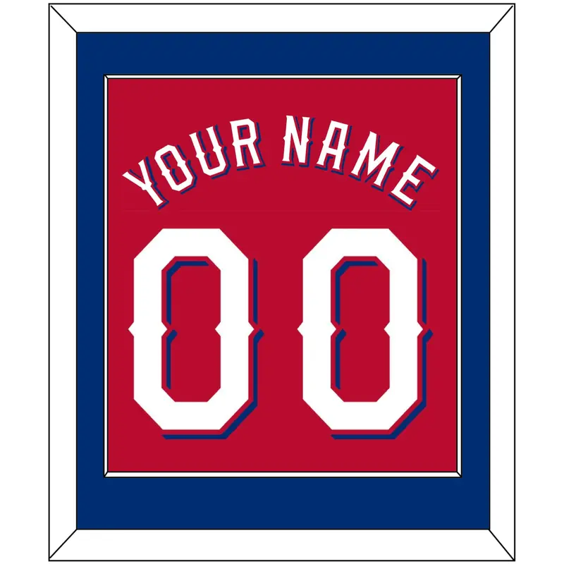 Texas Name & Number - Alternate Red (2020-2022) - Single Mat 2
