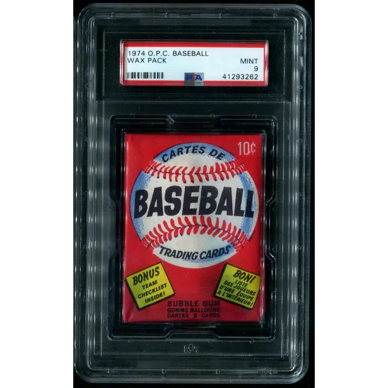 1974 OPC O-Pee-Chee Baseball Unopened Wax Pack PSA 9
