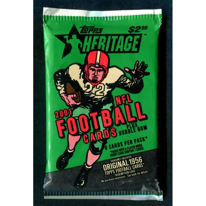 2001 Topps Heritage Football Unopened Pack (Pre-Priced) (8)