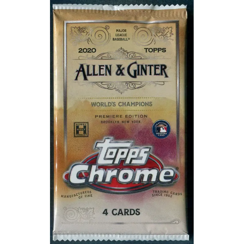 2020 Topps Chrome Allen & Ginter Baseball Unopened Pack (Hobby) (4)