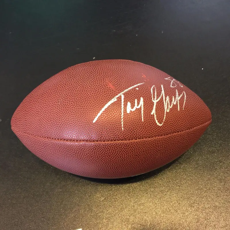 Tony Gonzalez Signed Official Wilson NFL Football JSA COA Chiefs Falcons