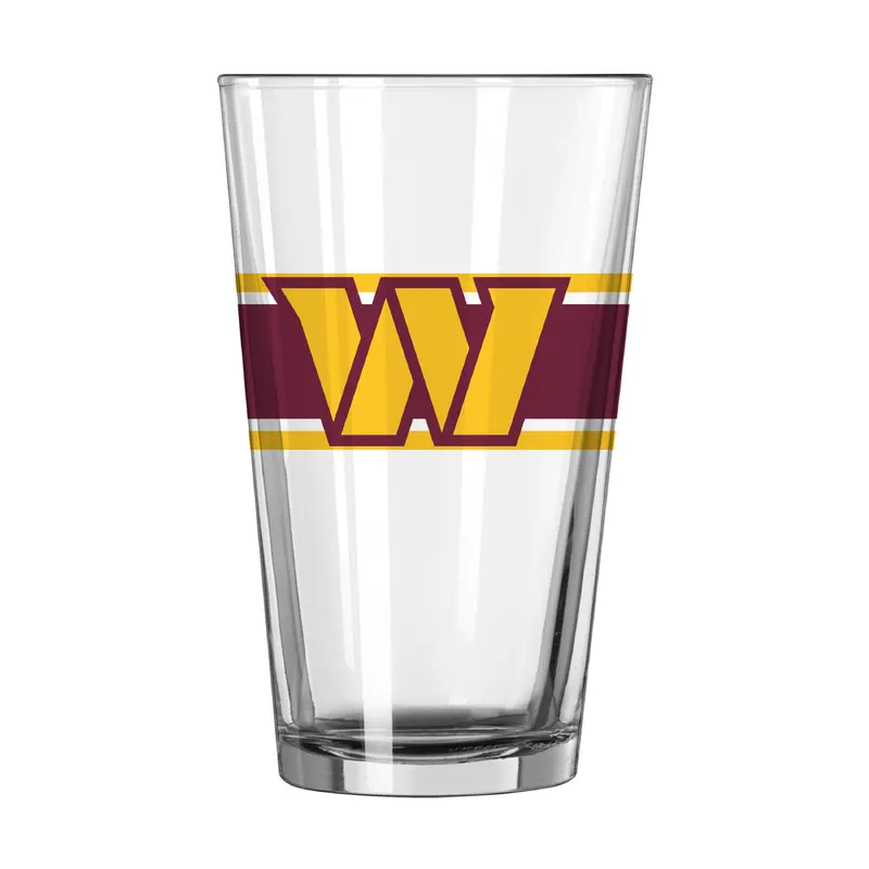 Washington Commanders 16oz Stripe Pint Glass