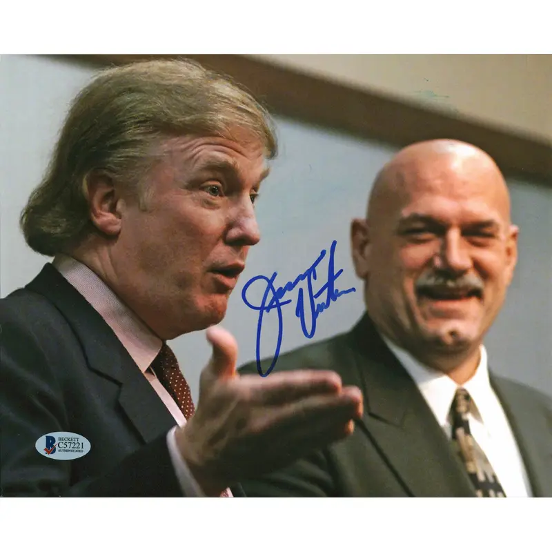 Jesse "The Body" Ventura Authentic Signed 8x10 Photo w/ Donald Trump BAS #C57221